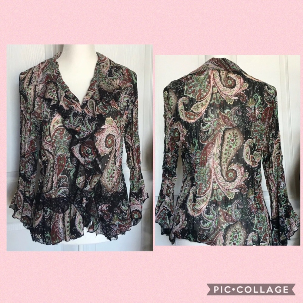 Sold Le Caviar Women's Long Sleeve Top Large Black